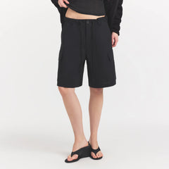 WOVEN COTTON OVERSIZED CARGO SHORT | ONYX