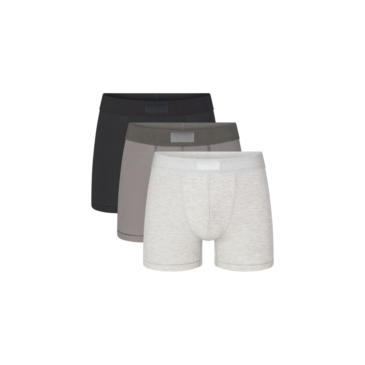 SKIMS COTTON MENS 3" BOXER BRIEF 3-PACK | HEATHER MULTI
