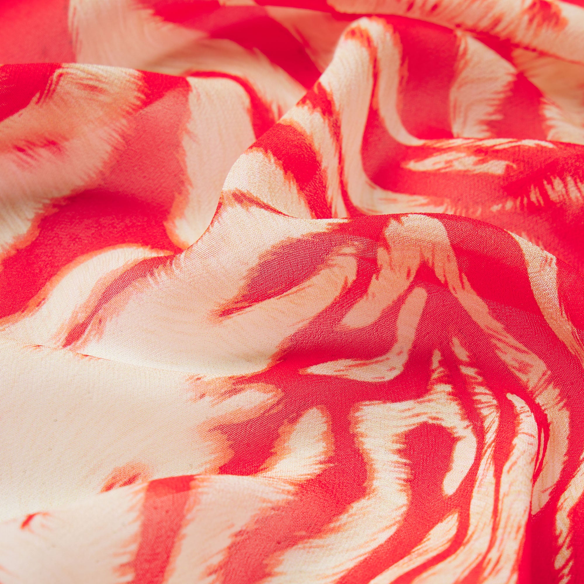 SWIM COVER-UPS SHEER MINI KAFTAN | CARMINE ZEBRA PRINT