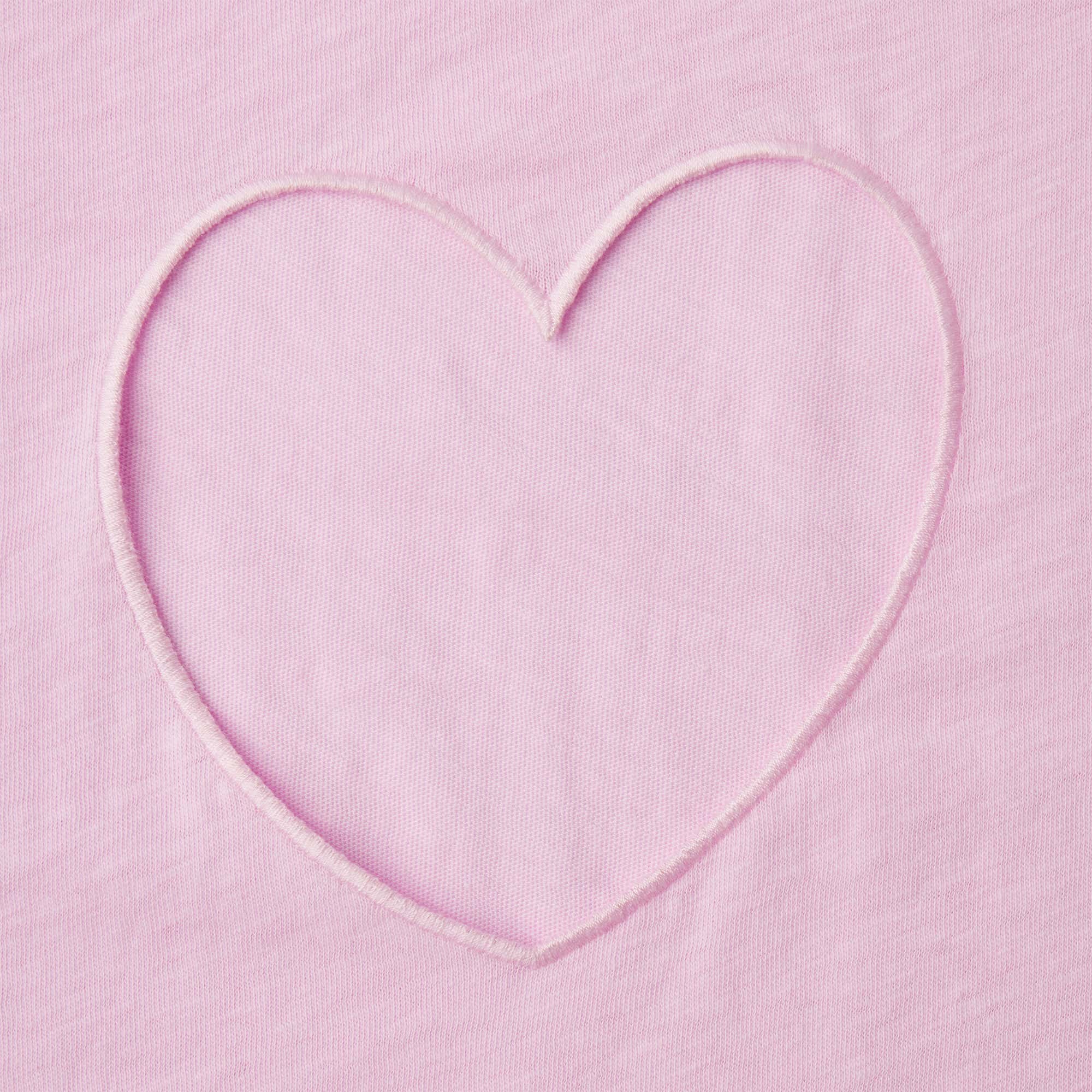 WORN IN JERSEY HEART OVERSIZED T-SHIRT | BABY PINK